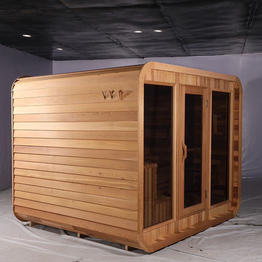 Aussensauna Panorama Zedernholz **Package DEAL**